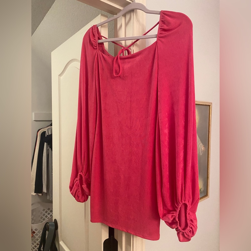 Pink Lucy in the sky size medium long sleeve tight fit dress